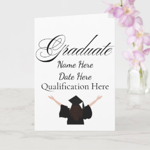 Personalized Graduation Name, Custom Gift for her Card