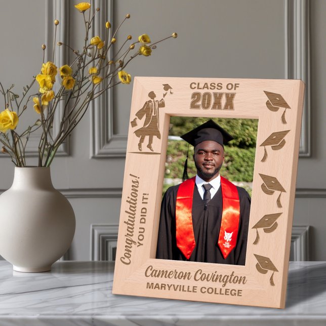 Personalized Graduation Name, School/College, Year Engraved Frames (Creator Uploaded)