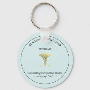 Personalized Graduation Nursing School Class year Keychain