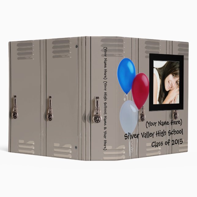 Personalized Graduation or High School Memory Book 3 Ring Binder (Background)