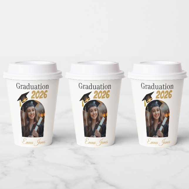 Personalized Graduation Paper Cups Class of 2026 (Multi)