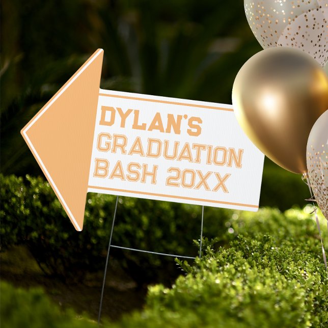 Personalized Graduation Party Arrow Direction Yard Sign (Creator Uploaded)