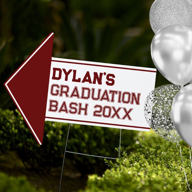 Personalized Graduation Party Arrow Direction Yard Sign (Creator Uploaded)