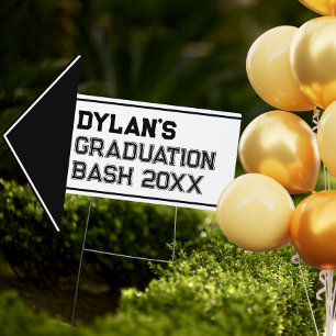 Personalized Graduation Party Arrow Direction Yard Sign