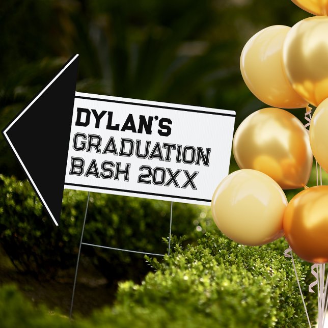 Personalized Graduation Party Arrow Direction Yard Sign (Creator Uploaded)