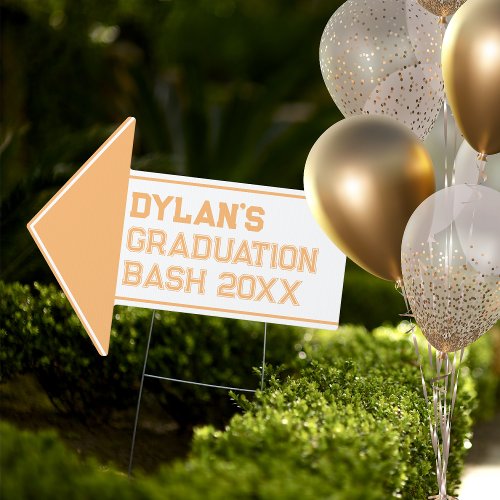 Personalized Graduation Party Arrow Direction Yard Sign