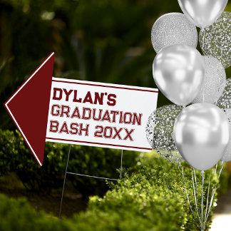 Personalized Graduation Party Arrow Direction Yard Sign
