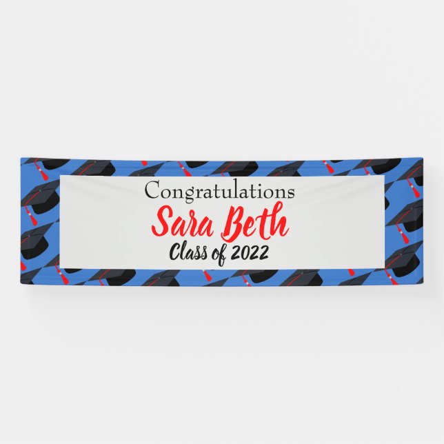 Personalized Graduation Party Decor Banner (Horizontal)