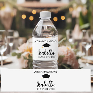 Personalized Graduation Party Decor Class of 2026 Water Bottle Label