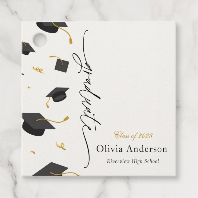 Personalized Graduation Party Favor Tags (Front)