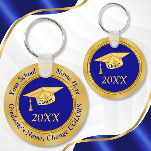Personalized Graduation Party Favors, Text, Colors Keychain