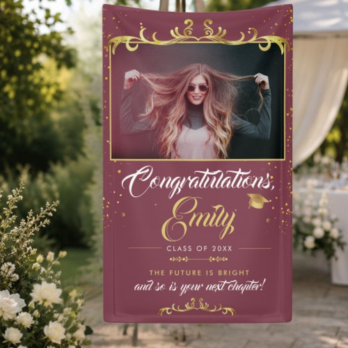 Personalized Graduation Party Graduate Photo Banner
