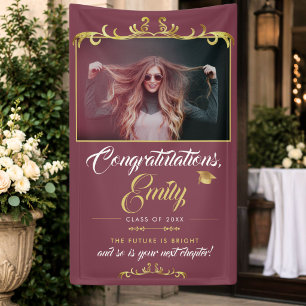 Personalized Graduation Party Graduate Photo Banner