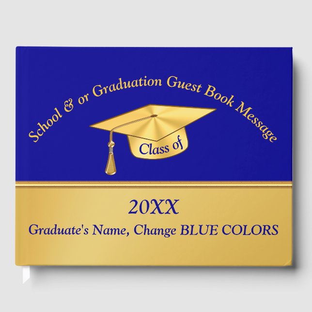 Personalized Graduation Party Guest Book (Front)