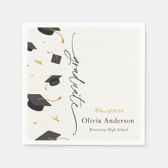Personalized Graduation Party Napkins (Front)