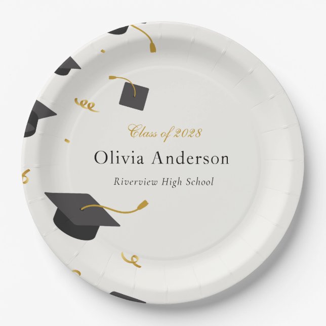 Personalized Graduation Party Paper Plates (Front)