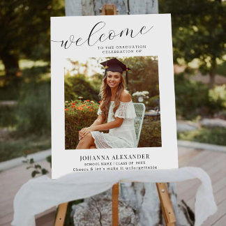 Personalized Graduation Party Photo Welcome Sign