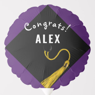 Personalized Graduation Party Purple Balloon