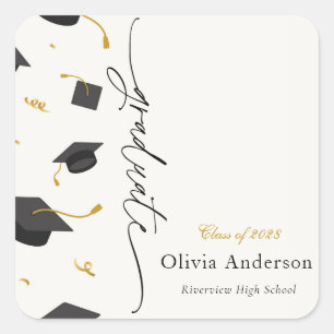 Personalized Graduation Party Square Sticker
