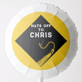 Personalized Graduation Party Yellow Balloon