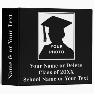 Personalized Graduation Photo Albums, ANY COLORS 3 Ring Binder