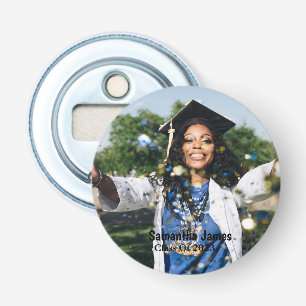 Personalized Graduation Photo and Name Bottle Opener