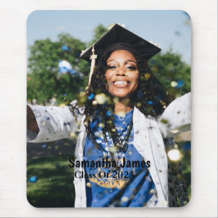 Personalized Graduation Photo and Name Mouse Pad