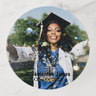 Personalized Graduation Photo and Name Trinket Tray