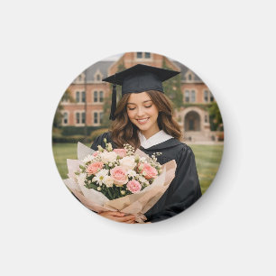 Personalized Graduation Photo Button Magnet