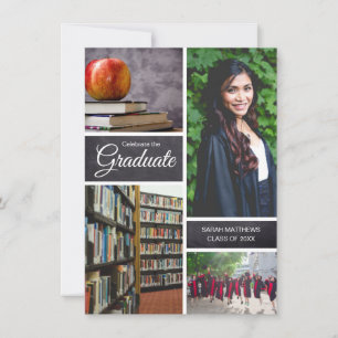 Personalized Graduation Photo collage Announcement