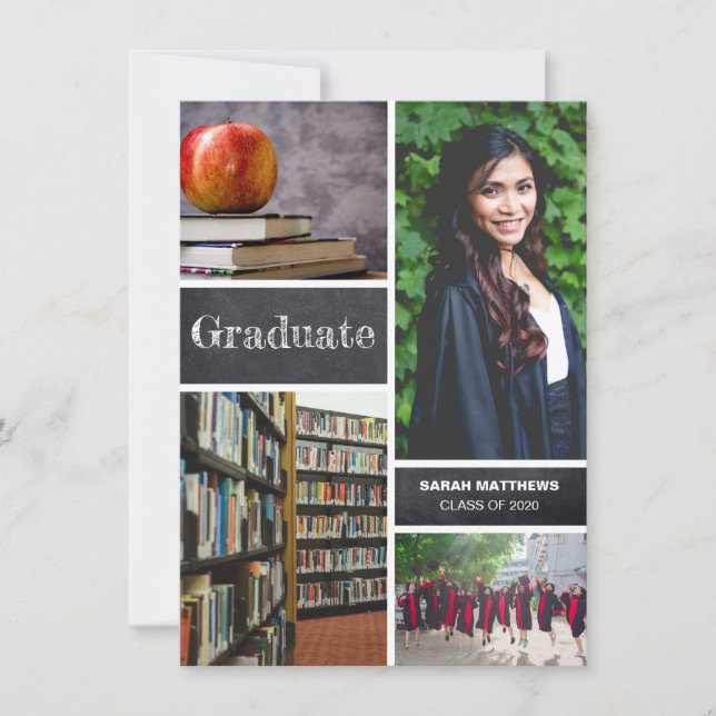 Personalized Graduation Photo collage Announcement (Front)