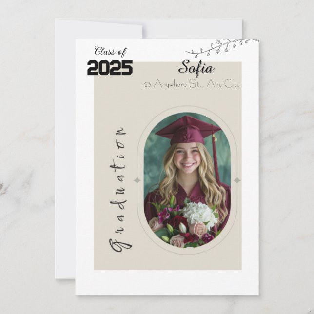 Personalized Graduation Photo Invitation (Front)