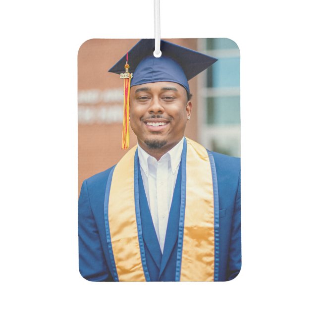 Personalized Graduation Photo Keepsake Memory Gift Air Freshener (Front)