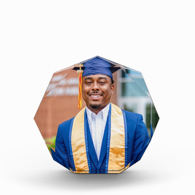 Personalized Graduation Photo Keepsake Memory Gift Block (Front)
