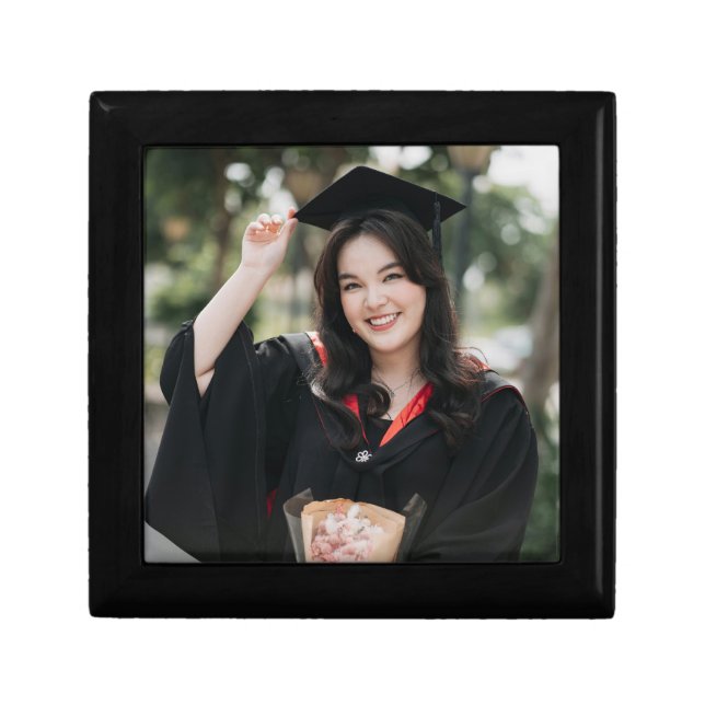 Personalized Graduation Photo Keepsake Memory Gift Box (Front)