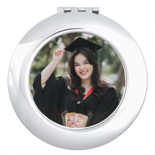 Personalized Graduation Photo Keepsake Memory Gift Compact Mirror (Front)