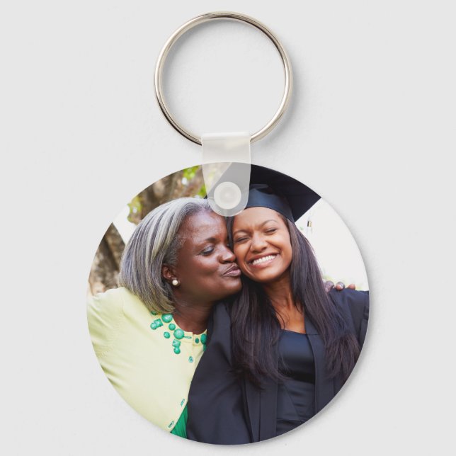 Personalized Graduation Photo Keepsake Memory Gift Keychain (Front)