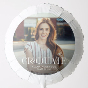 Personalized Graduation Photo Modern Party Decor Balloon