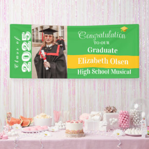 Personalized Graduation Photo, Name  Banner