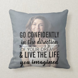 Personalized Graduation Photo Quote Pillow
