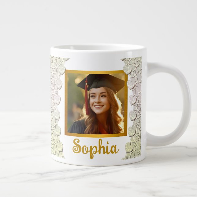 Personalized Graduation Photos Student Gifts Giant Coffee Mug (Right)