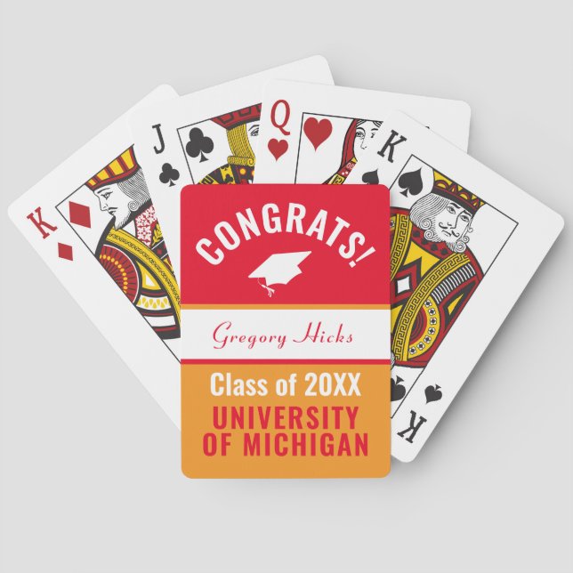 Personalized Graduation Poker Cards (Back)
