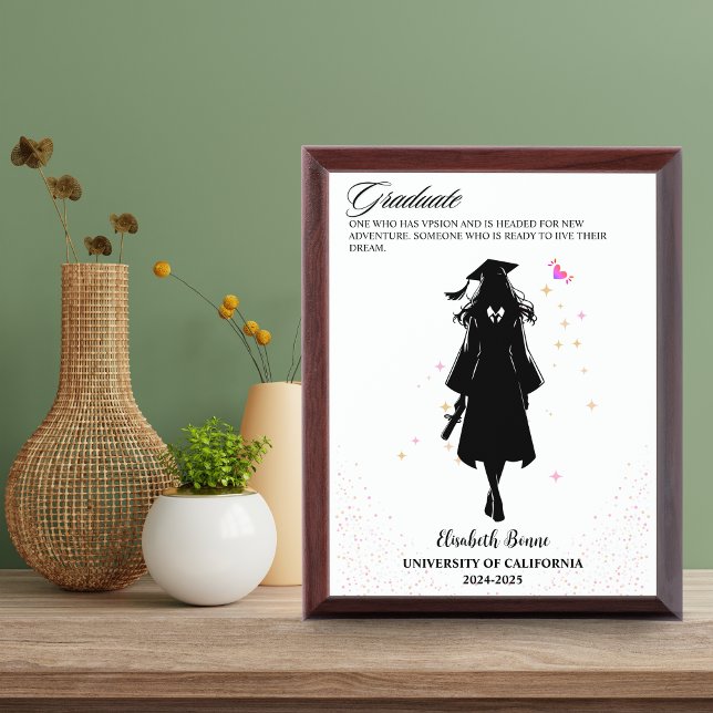 Personalized Graduation Print - Custom Keepsake Gi Award Plaque (Personalized Graduation Print - Custom Keepsake Gift)