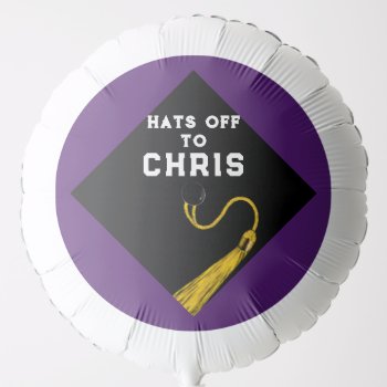 Personalized Graduation Purple Party  Balloon by ebbies at Zazzle