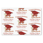 Personalized Graduation Red &amp; Gold Tissue Paper