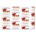 Personalized Graduation Red &amp; Gold Tissue Paper