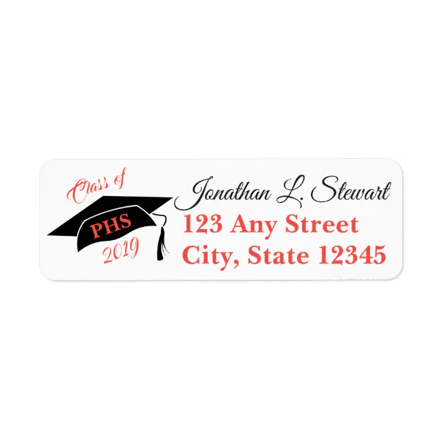 Personalized Graduation Return Address Labels Zazzle