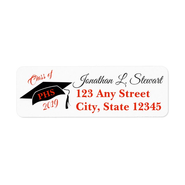 Personalized Graduation Return Address Labels (Front)