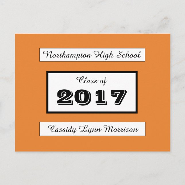 Personalized Graduation/Reunion Postcard (Front)
