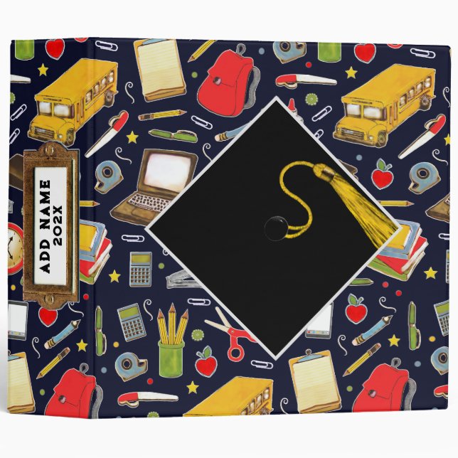 Personalized Graduation Scrapbook 3 Ring Binder (Front/Spine)